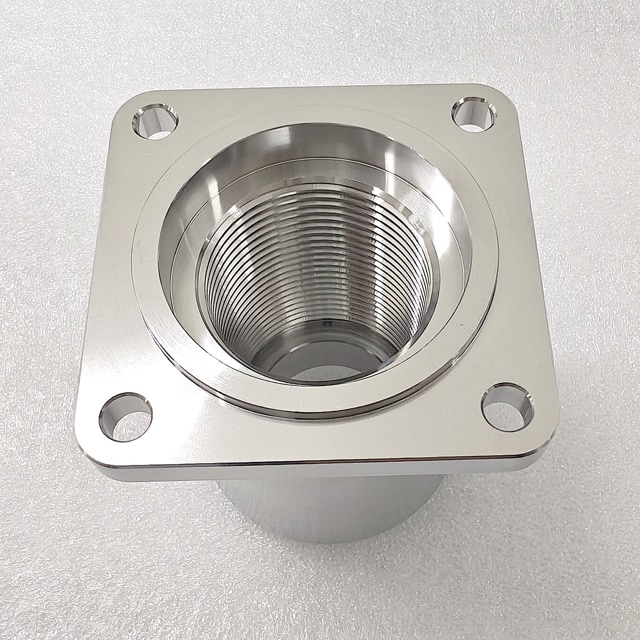 Custom stainless steel precision component manufactured by Maisi Precision.